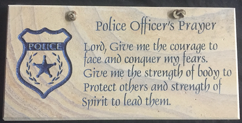 Police Officer's Prayer - 6"X12" Wall Sign