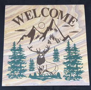 Welcome Elk Decorative Wall Tile 12"X12"