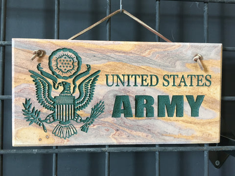 Army Stone 6”X12” Sign
